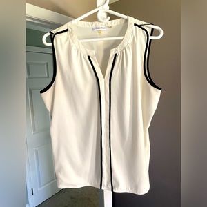 Calvin Klein sleeveless career blouse Size L